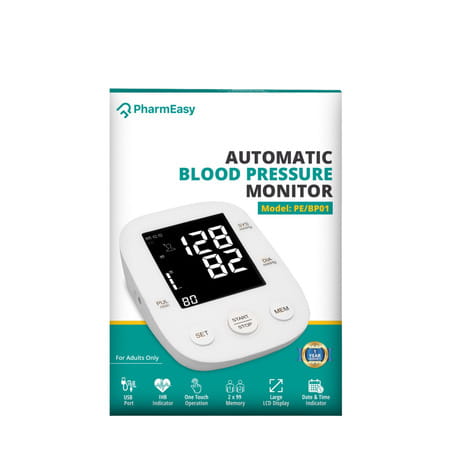 Pharmeasy Fully Automatic Digital Blood Pressure Monitor Pe/Bp01