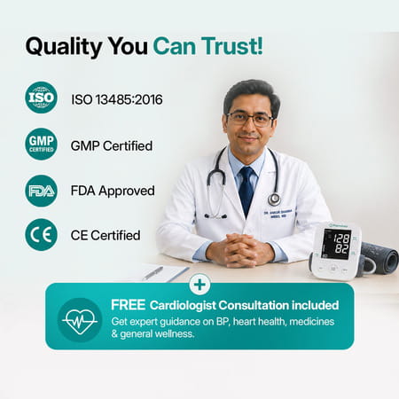 Pharmeasy Fully Automatic Digital Blood Pressure Monitor With Free Doctor Consultation