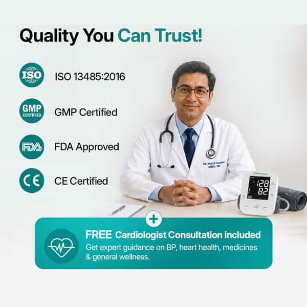 Pharmeasy Fully Automatic Digital Blood Pressure Monitor With Free Doctor Consultation