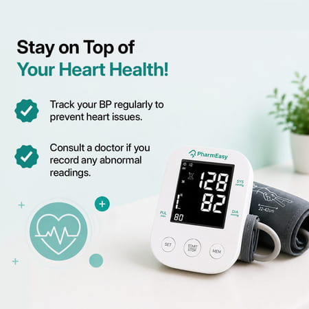 Pharmeasy Fully Automatic Digital Blood Pressure Monitor With Free Doctor Consultation