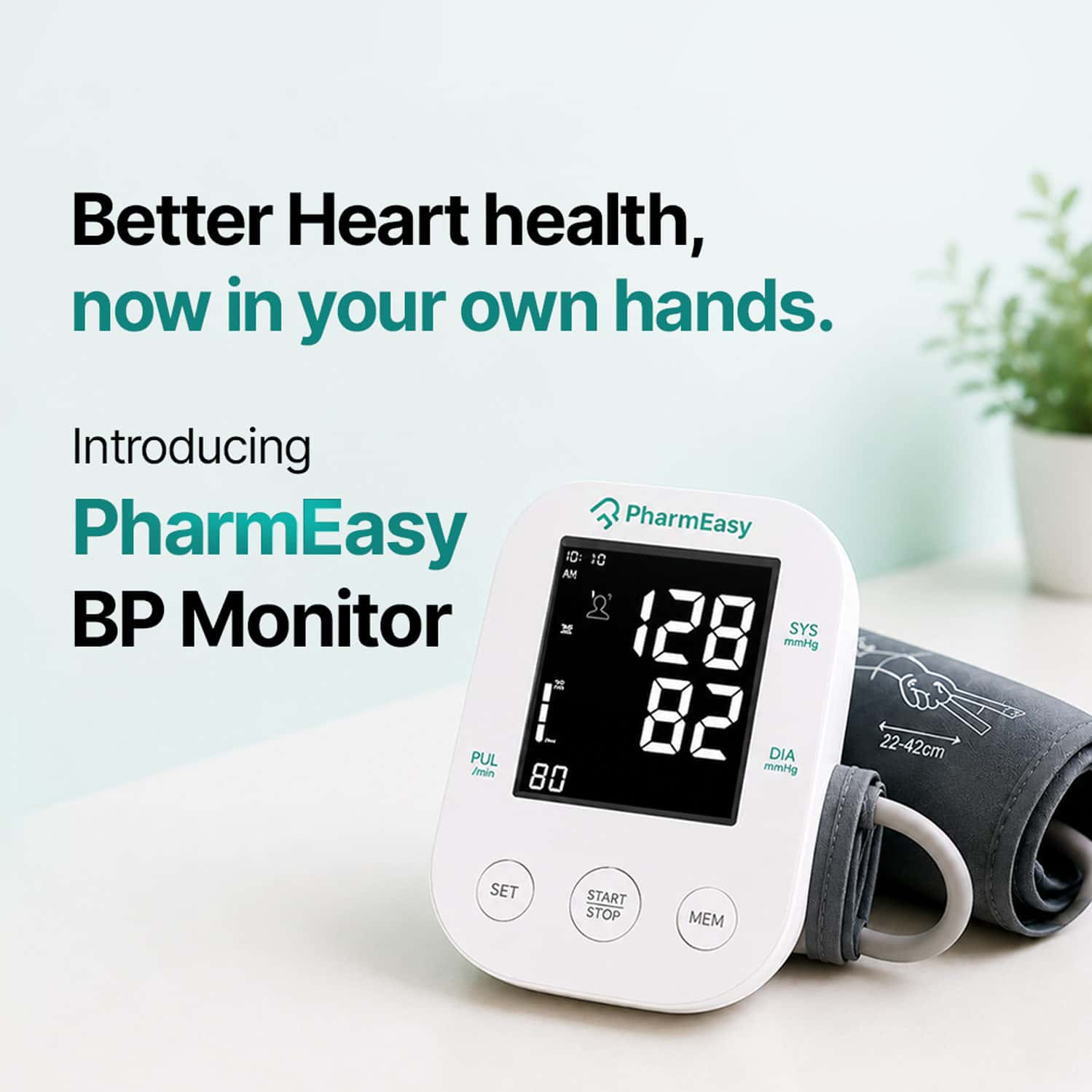 Pharmeasy Fully Automatic | Pe/bp01 | Digital Blood Pressure Monitor