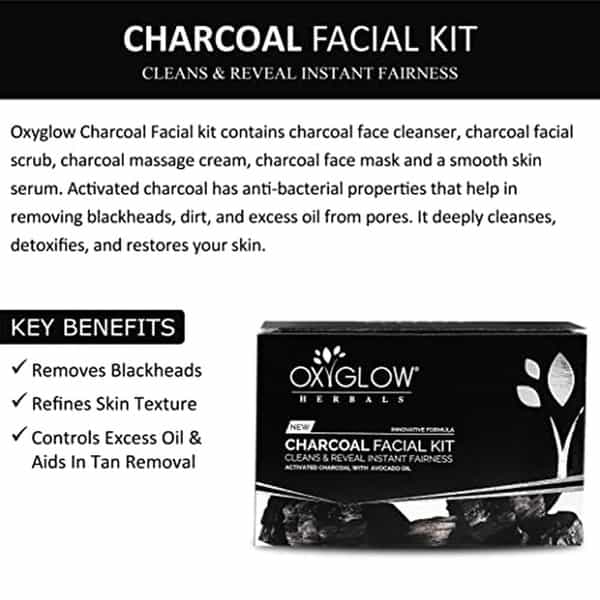 Oxyglow Herbals Facial Kit Charcoal 50 Gram