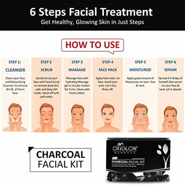 Oxyglow Herbals Facial Kit Charcoal 50 Gram