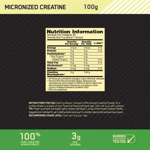 On Creatine Monohydrate 100G Ind