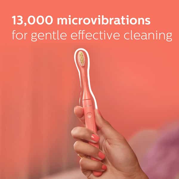 Philips One Electric Toothbrush By Sonicare Hy1100/51 - 2 Minute Timer And Quadpacer