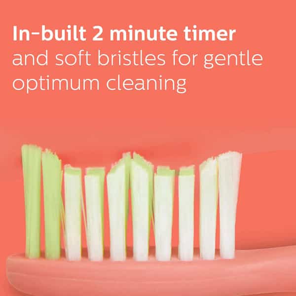 Philips One Electric Toothbrush By Sonicare Hy1100/51 - 2 Minute Timer And Quadpacer