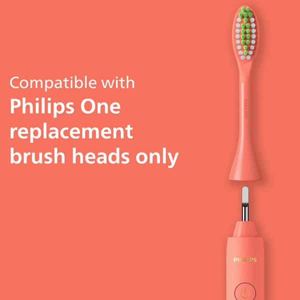 Philips One Electric Toothbrush By Sonicare Hy1100/51 - 2 Minute Timer And Quadpacer