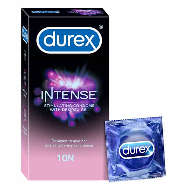Durex | Intense Stimulating Condom With Desirex Gel | Box | 10 Condoms