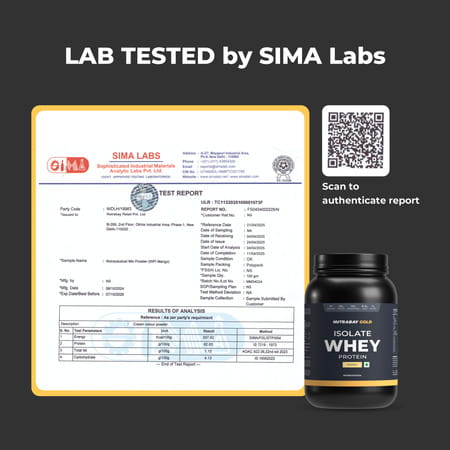 Nutrabay Gold 100% Whey Protein Isolate|26g Protein|Muscle Support & Recovery|Mango | 1 Kg
