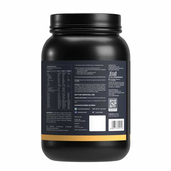 Nutrabay Gold 100% Whey Protein Isolate|26G Protein|Muscle Support & Recovery|Mango | 1 Kg