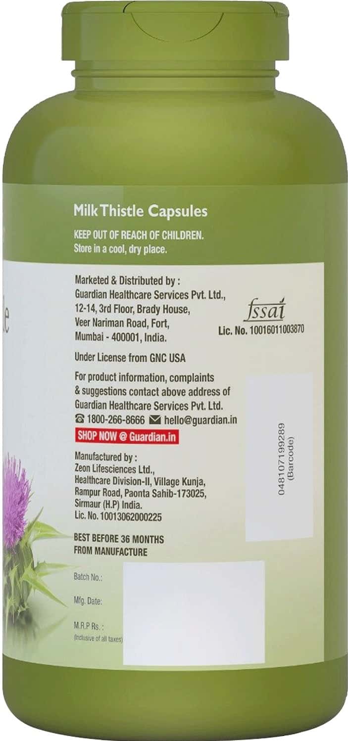 Buy GNC HERBAL PLUS MILK THISTLE 250MG 90 CAPSULES Online & Get Upto
