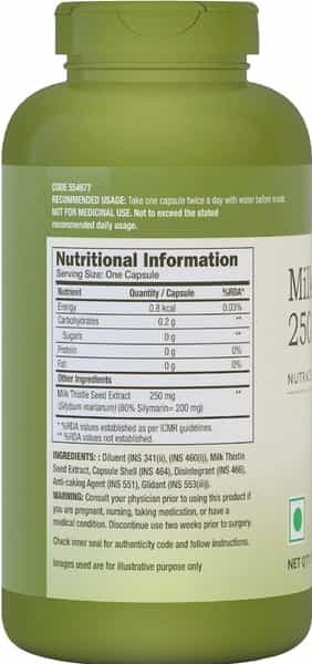 Gnc Herbal Plus Milk Thistle 250Mg - 90 Capsules