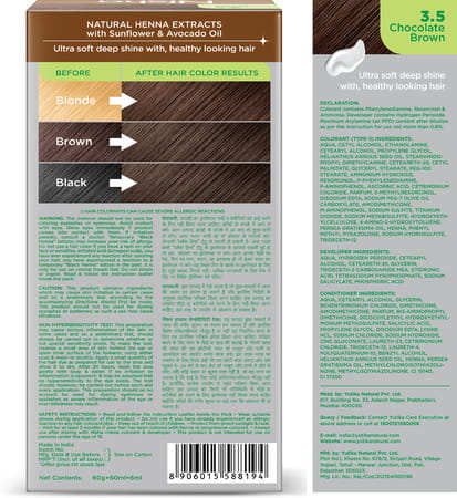 Nisha Creme Hair Color 3.5 Chocolate Brown 120g Pack Of 3 No Ammonia Hair Colour, 100% Grey Coverage