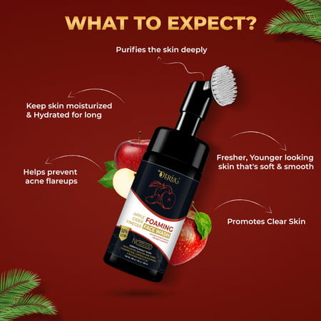 Otrix Apple Cider Vinegar Foaming Face Wash With Built-In Brush