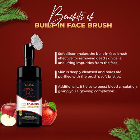 Otrix Apple Cider Vinegar Foaming Face Wash With Built-In Brush