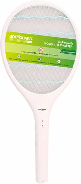 Bodyguard Anti Mosquito Racquet Rechargeable Insect Killer Bat With Led Light White - 1 Unit