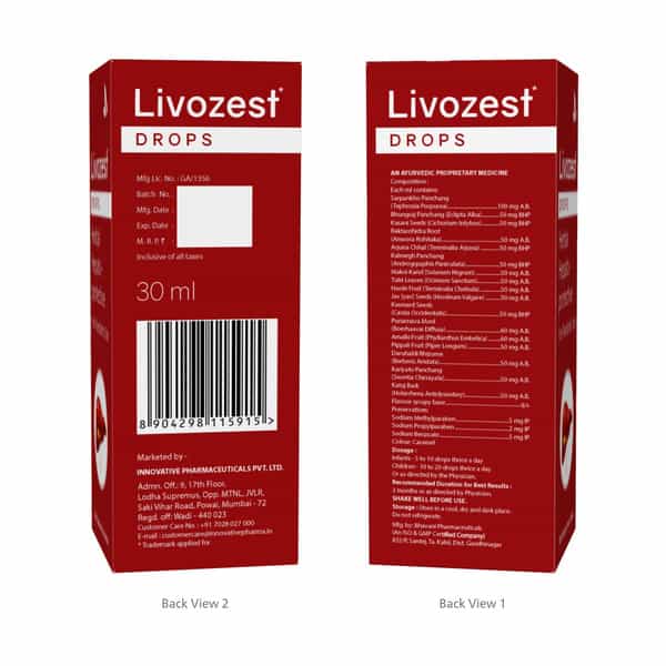 Livozest Drops Liver Health 30 Ml | Liver Health Supplement | Detox Liver | Fatty Liver (Pack Of 1)