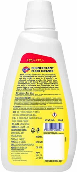 Emami Emasol Disinfectant Floor Cleaner Citrus - 500Ml