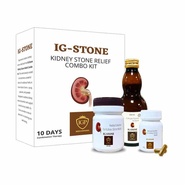 Ig-Stone Kidney Stone Relief Kit - Pack Of Syrup | Capsule And Powder