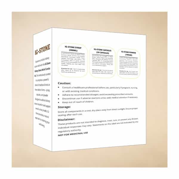 Ig-Stone Kidney Stone Relief Kit - Pack Of Syrup | Capsule And Powder