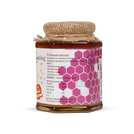 Nutriorg Certified Organic Honey With Jamun Flavor 500g