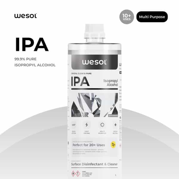 Wesol Ipa Isopropyl Alcohol 99.9% Electronics Cleaner Spray 1 Ltr