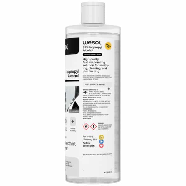 Wesol Ipa Isopropyl Alcohol 99.9% Electronics Cleaner Spray 1 Ltr