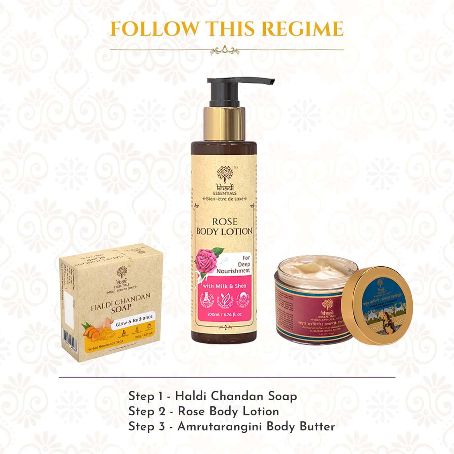 Buy KHADI ESSENTIALS HALDI CHANDAN HERBAL HANDMADE SOAP GLOW & RADIANCE