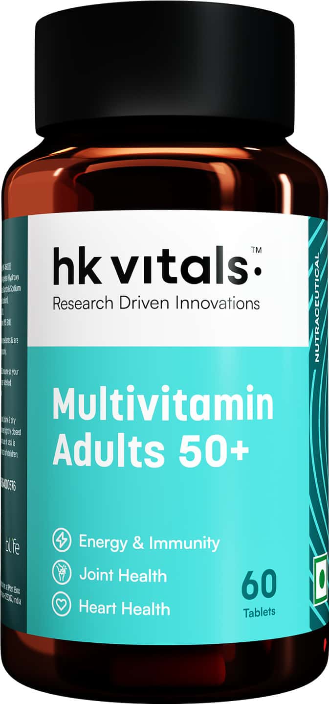Hk Vitals Multivitamin Adults 50+ (60 Tabs) | For Joints | Heart | Energy & Healthy Ageing