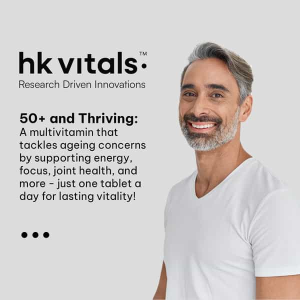 Hk Vitals Multivitamin Adults 50+ (60 Tabs) | For Joints | Heart | Energy & Healthy Ageing