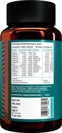 Hk Vitals Multivitamin Adults 50+ (60 Tabs) | For Joints | Heart | Energy & Healthy Ageing