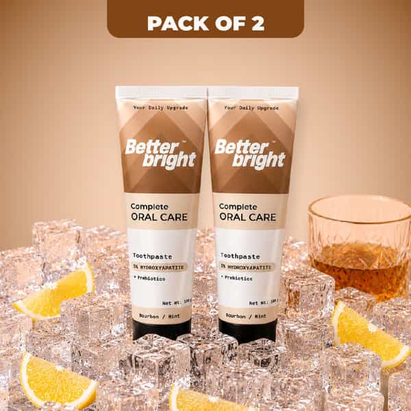 Bourbon Mint Teeth Whitening Toothpaste | 5% Hap + Nha| Fresh Breath & Enamel Care| 2 X 100G