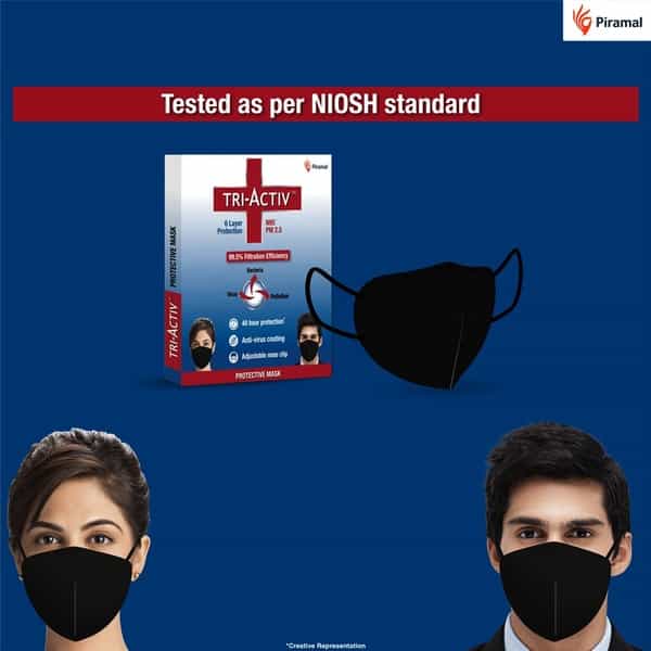 Tri-Activ N95 Masks With 6 Layer Protection Anti-Virus Coating 99.5% Filtration Efficiency