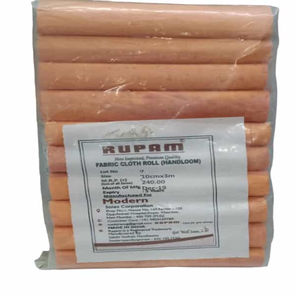Rupam Fabric Cloth Roll 10Cm*3Mtr Pack Of 10