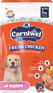 Carniwel Fresh Chicken Puppy Dry Dog Food 3kg | Natural Ingredients For Healthy Skin & Coat