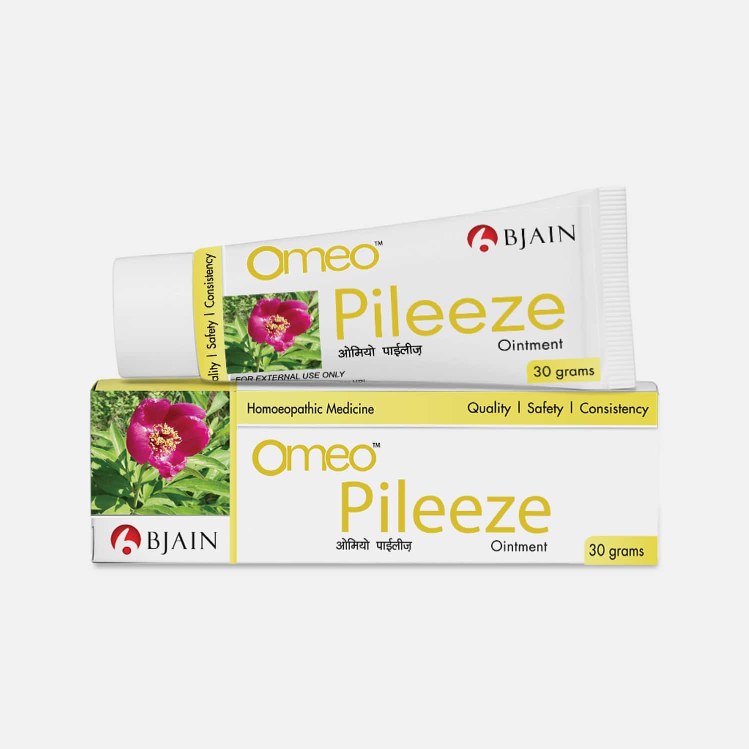 Bjain Omeo Pileeze Ointment| Homeopathic Piles Relief Cream For Pain | Burning & Itching | 3 X 30gm