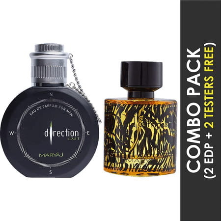 Maryaj Direction East Edp 100Ml For Men & Wild Stripes For Him Edp 100Ml Pack Of 2