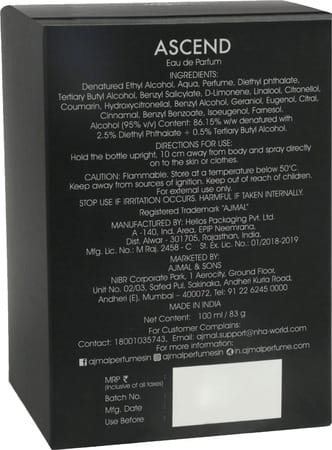 Ajmal Ascend Eau De Parfum Oriental Perfume 100ml Office Wear For Men & Women