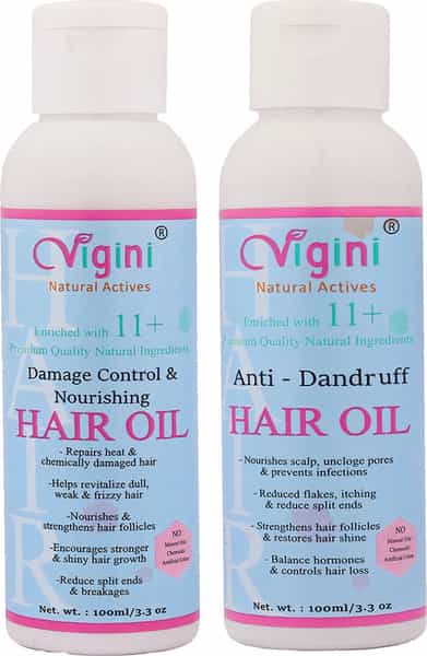 Vigini Damage Growth Repair Fall Loss Control, Anti Dandruff Preshampoo Revitalizer Hair Tonic 200Ml