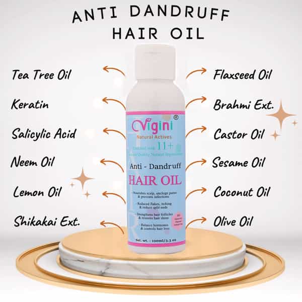 Vigini Damage Growth Repair Fall Loss Control, Anti Dandruff Preshampoo Revitalizer Hair Tonic 200Ml