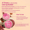 Nat Habit Pomegranate Rose Lip Balm For Dark Pigmented Lips | Lip Butter With Desi Ghee & Honey 10G