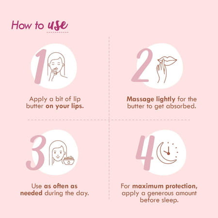 Nat Habit Pomegranate Rose Lip Balm For Dark Pigmented Lips | Lip Butter With Desi Ghee & Honey 10g