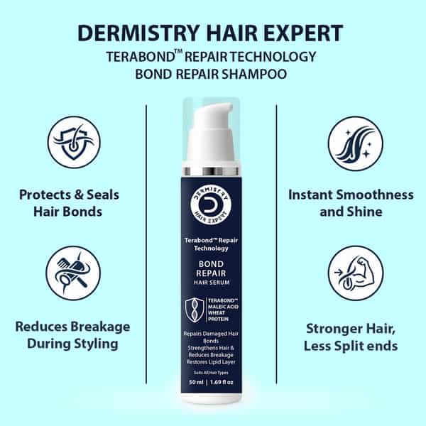 Dermistry Bond Repair & Restore Hair Serum Terabond Protein For Damaged Breakages Split Ends 50Ml