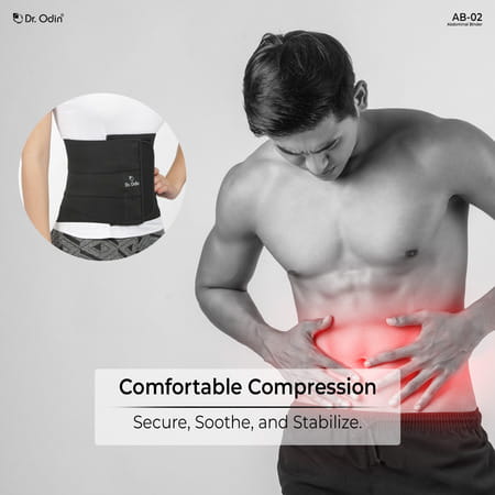 Dr. Odin Ab-02 Abdominal Binder Eco Sustainable Comfort | Breathable Hypoallergenic Support | Xl