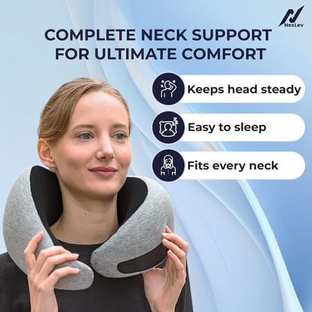 Nexlev Travel Neck Pillow Np-07 | Grey