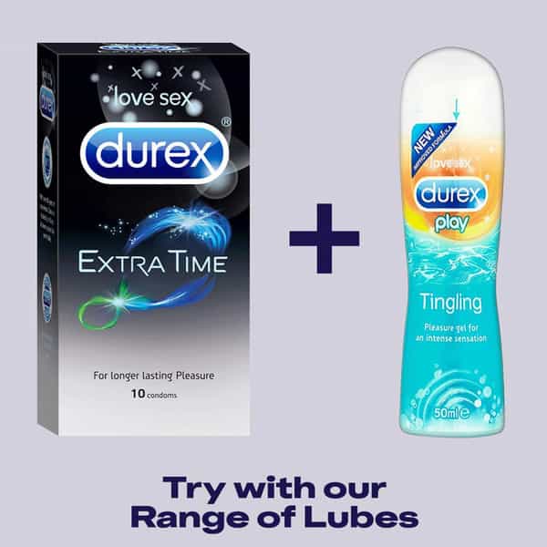 Durex Extra Time Condoms For Men - 10 Count (Pack Of 10)