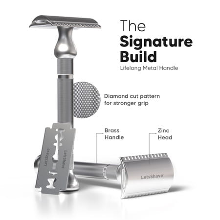 Letsshave Pro Signature De Safety Razor With 10 Blades For Men | Double Edge Classic Razor