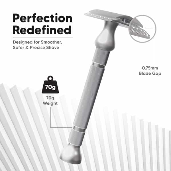 Letsshave Pro Signature De Safety Razor With 10 Blades For Men | Double Edge Classic Razor