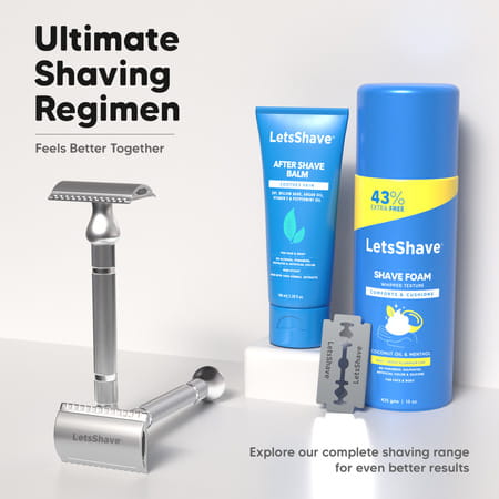 Letsshave Pro Signature De Safety Razor With 10 Blades For Men | Double Edge Classic Razor