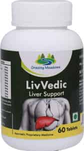 Grazing Meadows Livvedic - 60 Tablets - Ayurvedic Herbal Supplement For Liver Support